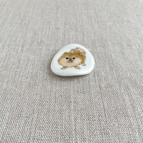 箸置き　ポメラニアン（クリーム）