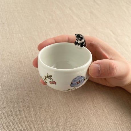クランベリー黒柴付きぐい呑