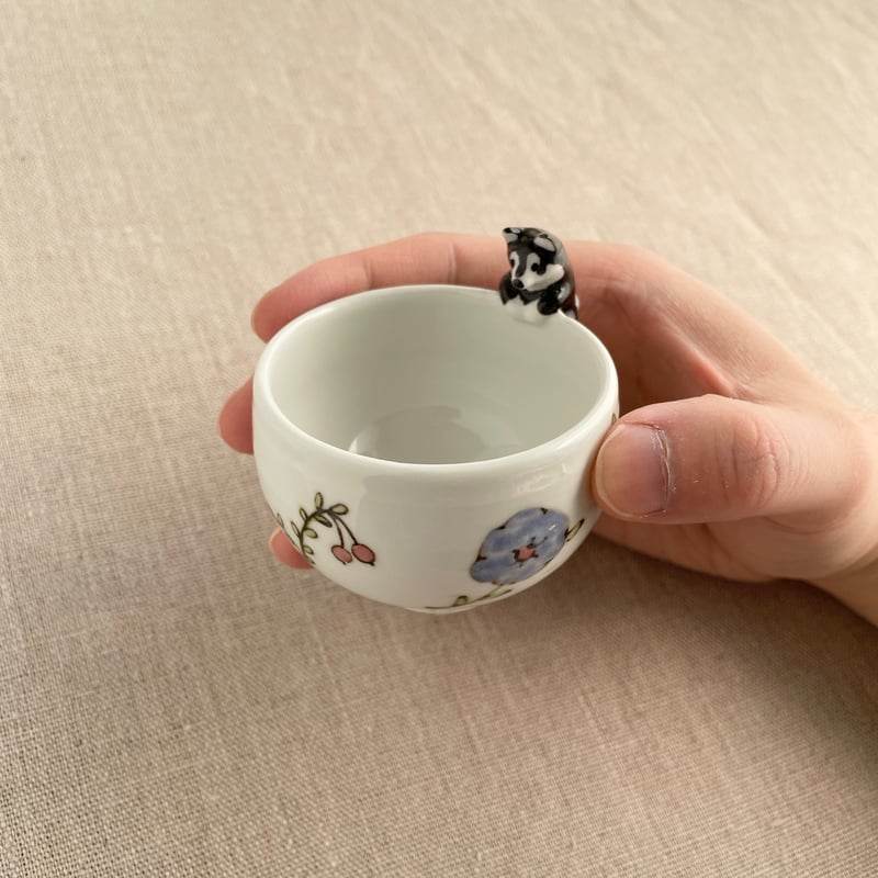 クランベリー黒柴付きぐい呑 | nao uchimura 内村七生