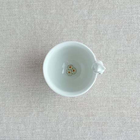 白猫チューリップ形ぐい呑み