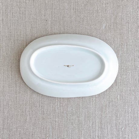 ひるね茶白猫楕円小鉢