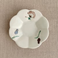 チューリップ輪花小皿