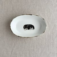 ひるね黒柴楕円小鉢