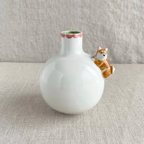 柴犬vase フラスコ形