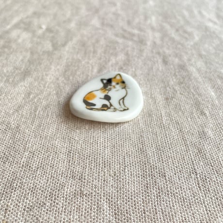 箸置き　ミケ猫