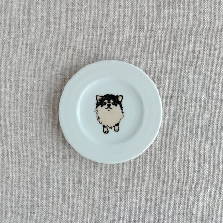 チワワ（黒）豆皿