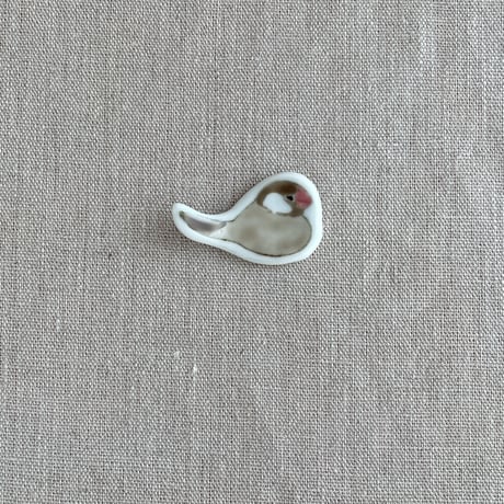 箸置き　文鳥(シナモン)