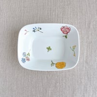 パンジーと花々四方深鉢