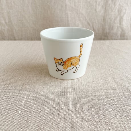 茶白猫フリーカップ