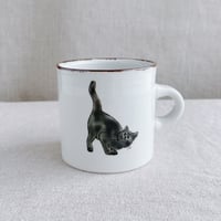 灰色猫マグカップ