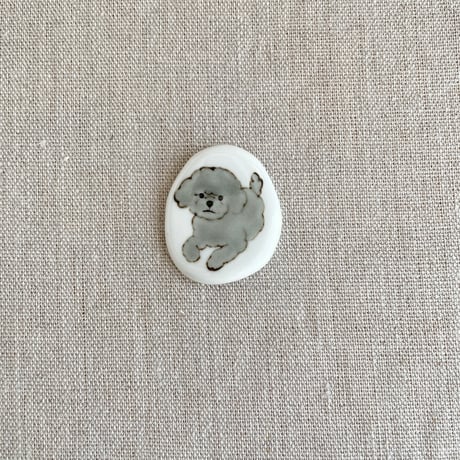 箸置き　トイプードル（グレー）
