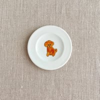 トイプードル（アプリコット）豆皿