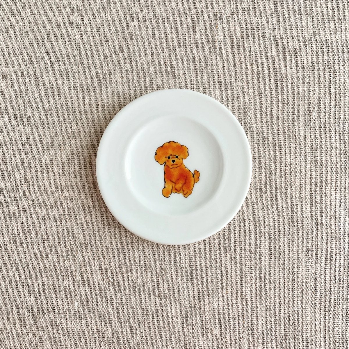 トイプードル（アプリコット）豆皿 | nao uchimura 内村七生