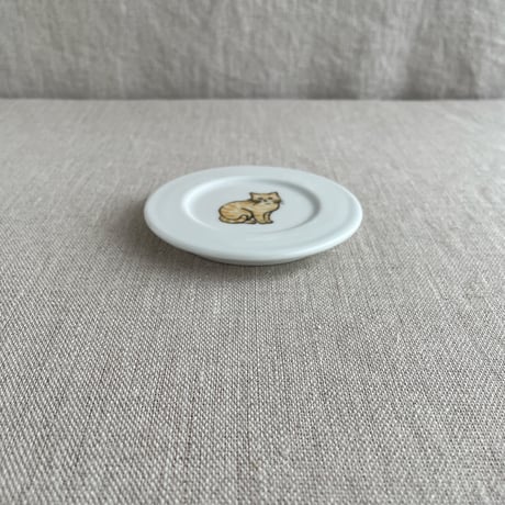 茶トラ豆皿