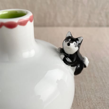 黒柴vase フラスコ形