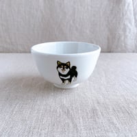 黒柴と飛ぶ鳥飯碗(S)