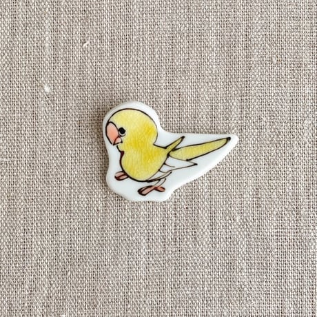 箸置き　横向き鳥（黄色）