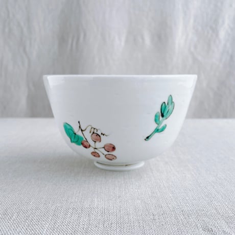 色絵花実文小丼