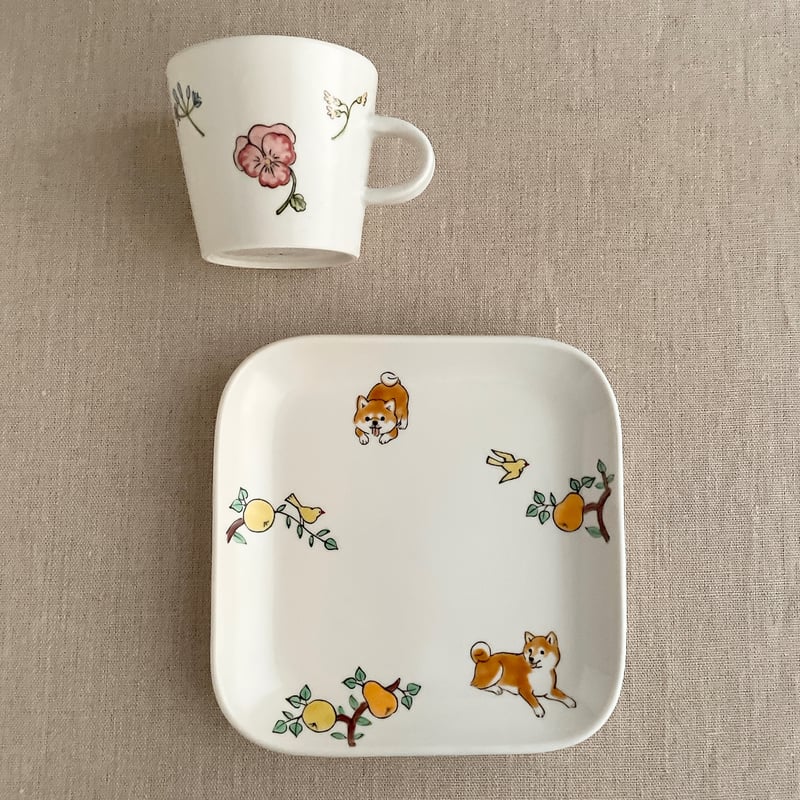 24.柴犬パン皿マグセット（コモゴモ市） | nao uchimura 内村七生