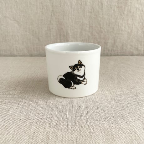 豆柴黒筒型フリーカップ