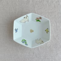白柴変形六角鉢