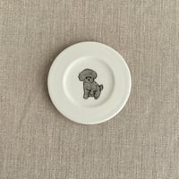 トイプードル（グレー）豆皿