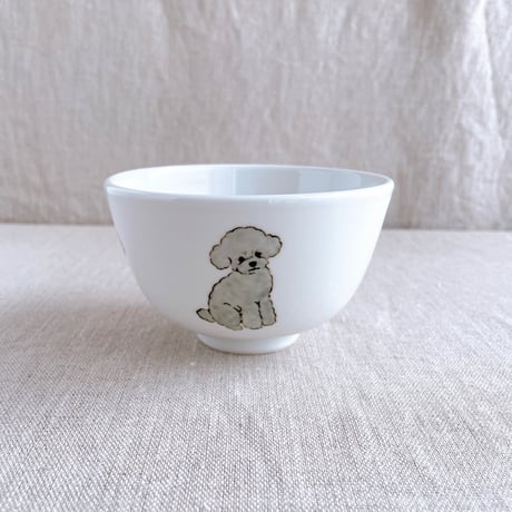 トイプードル（グレー）飯碗(M)