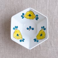 色絵牡丹六角小鉢