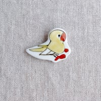 箸置き　横向き鳥（黄色・口赤）