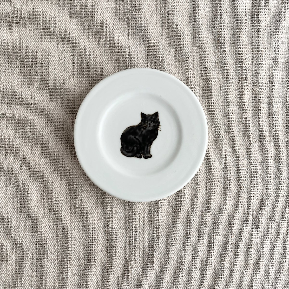 志村 観行＊海座工房＊猫・黒猫＊豆皿・飾り皿 黒猫豆皿 | nao uchimura 内村七生