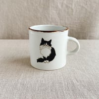 長毛ハチワレマグカップ