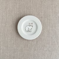 白猫豆皿