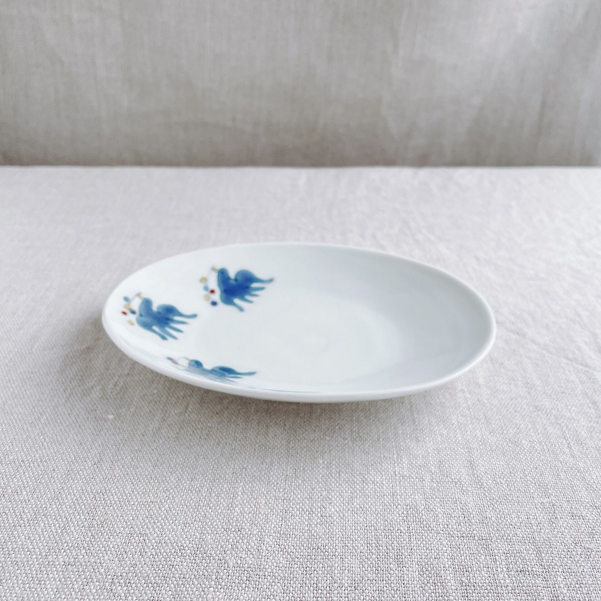 青い鳥楕円皿 | nao uchimura 内村七生