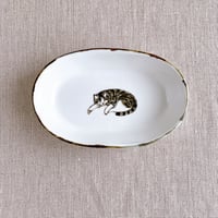 ひるねサバ白楕円小鉢