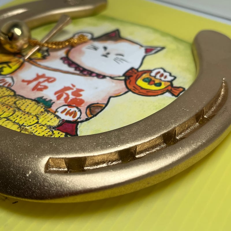 金猫(大） | 開運蹄鉄 円や（まるや）