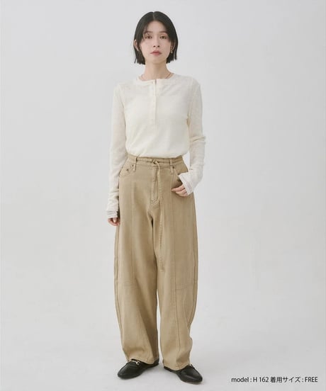 hunch ハンチ ヘンリーネック レイヤードシアートップス WAS7131 2026NEWARIIVAL