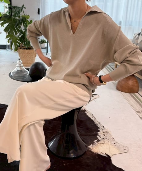 cafune カフネ PASSIONE パシオーネ ROBE　ローブ　waffle knit skipper pullover　615935　2026NEWARIIVAL