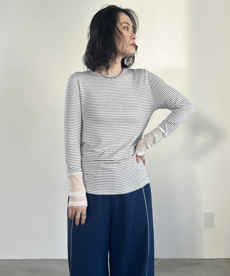 FOSI. フォーシ　チュール切替クルーネックリブインナー　F3304　2026NEWARIIVAL