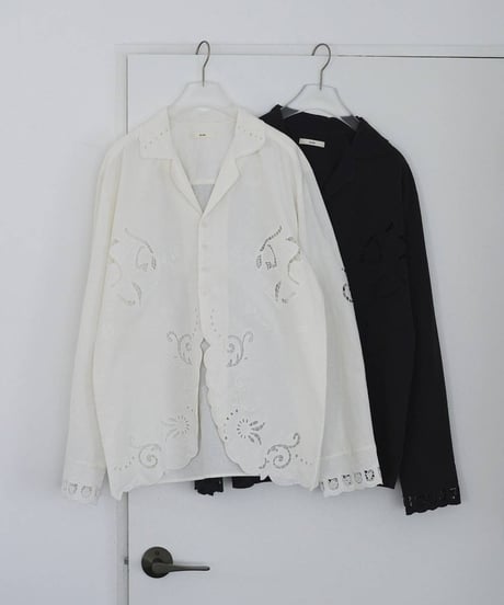 anuke アンヌーク　Cutwork Opencollar Shirts　62610418