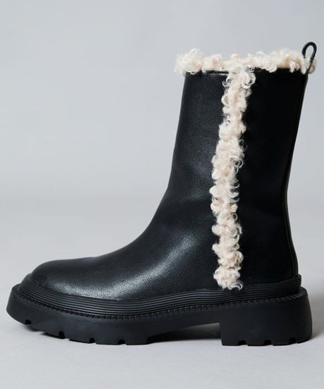 ATELIER BRUGGE アトリエブルージュ  Fur Combi Tank Short Boots / ファーコンビタンクソールブーツ / 23ISM-77