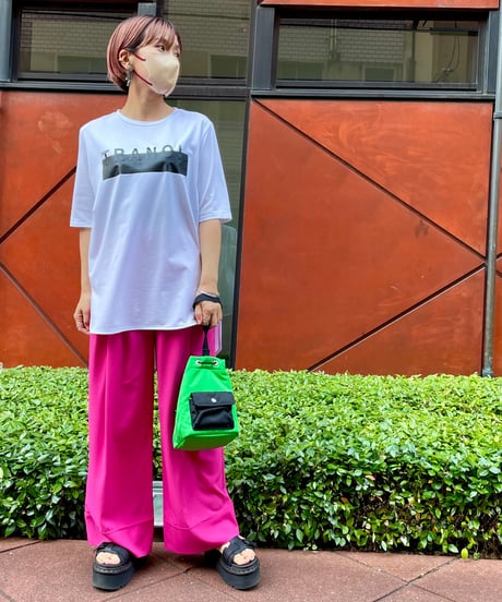 TRANOI.　トラノイ　カラータックワイドパンツ　211J508