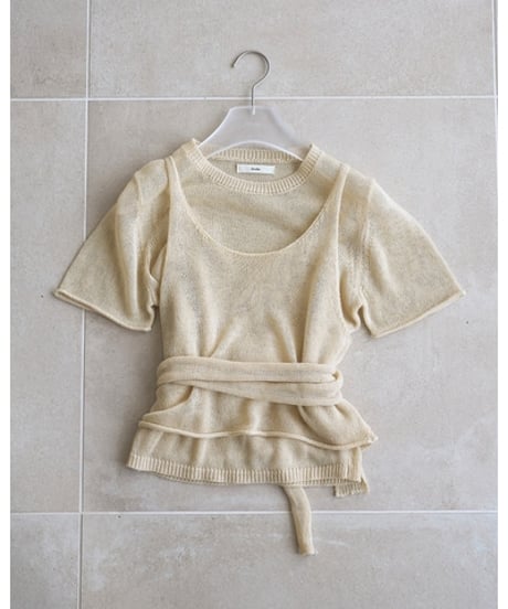 anuke アンヌーク Wrapcami Layered Knit 62620503