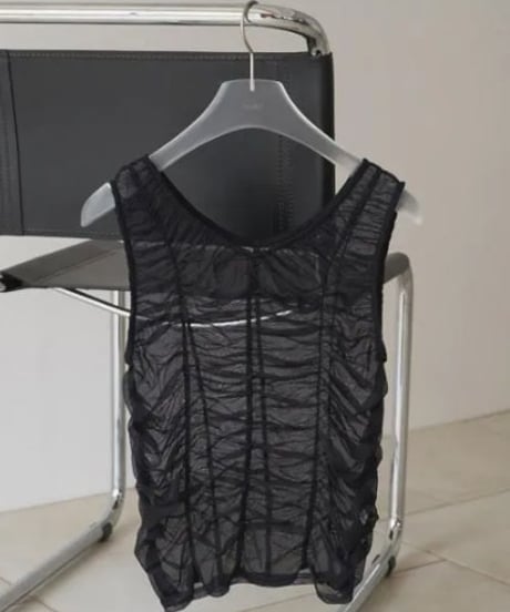 anuke アンヌーク Tulle Gather Tanktop 62610626 4月中旬～5月中旬発送予定