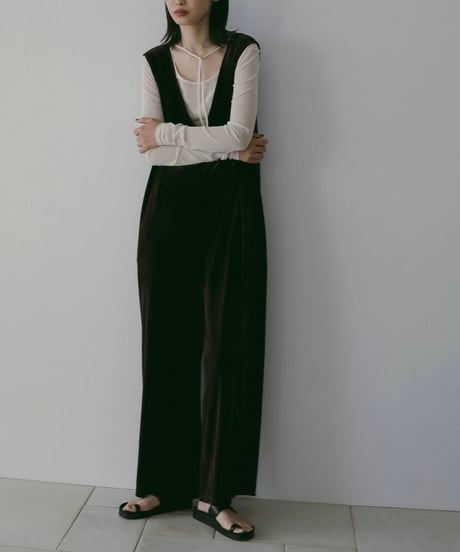 anuke アンヌーク　Velour Vneck Combinaison　62610313