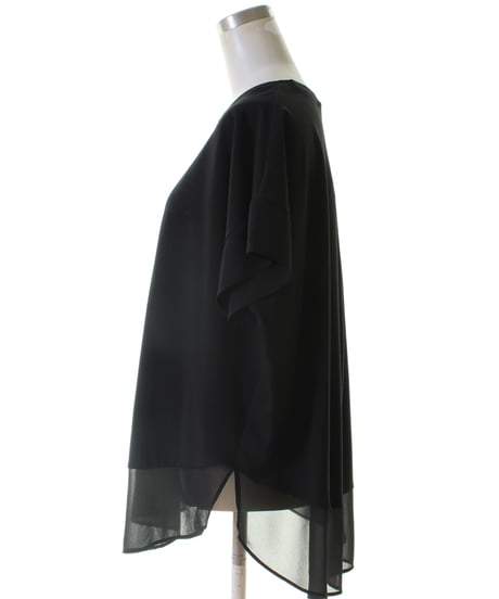 Anna Kerry　アンナケリー 異素材コンビ シフォン 切替カットソー 56262912 2026NEWARIIVAL