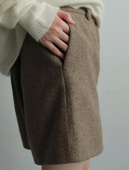anuke (アンヌーク） Herringbone Short Pants 62520728