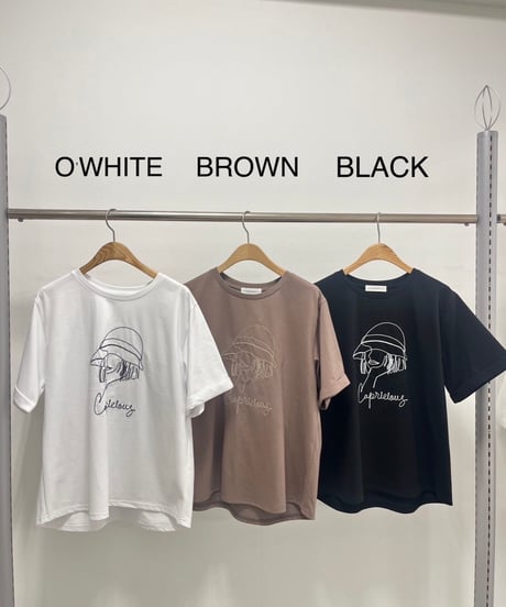 ROSIEE　ロージー R010307　女の子柄コード刺繍Tシャツ