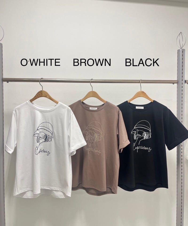 当店だけの限定モデル R010307 ロージー ROSIEE 女の子柄コード刺繍Tシャツ Deargo | Clothing
