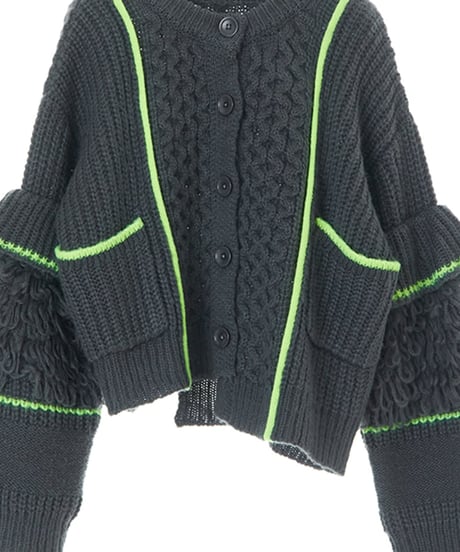 AULA AILA　アウラアイラ　ループフリンジニットカーディガン LOOP FRINGE KNIT CARDIGAN 1243-09035