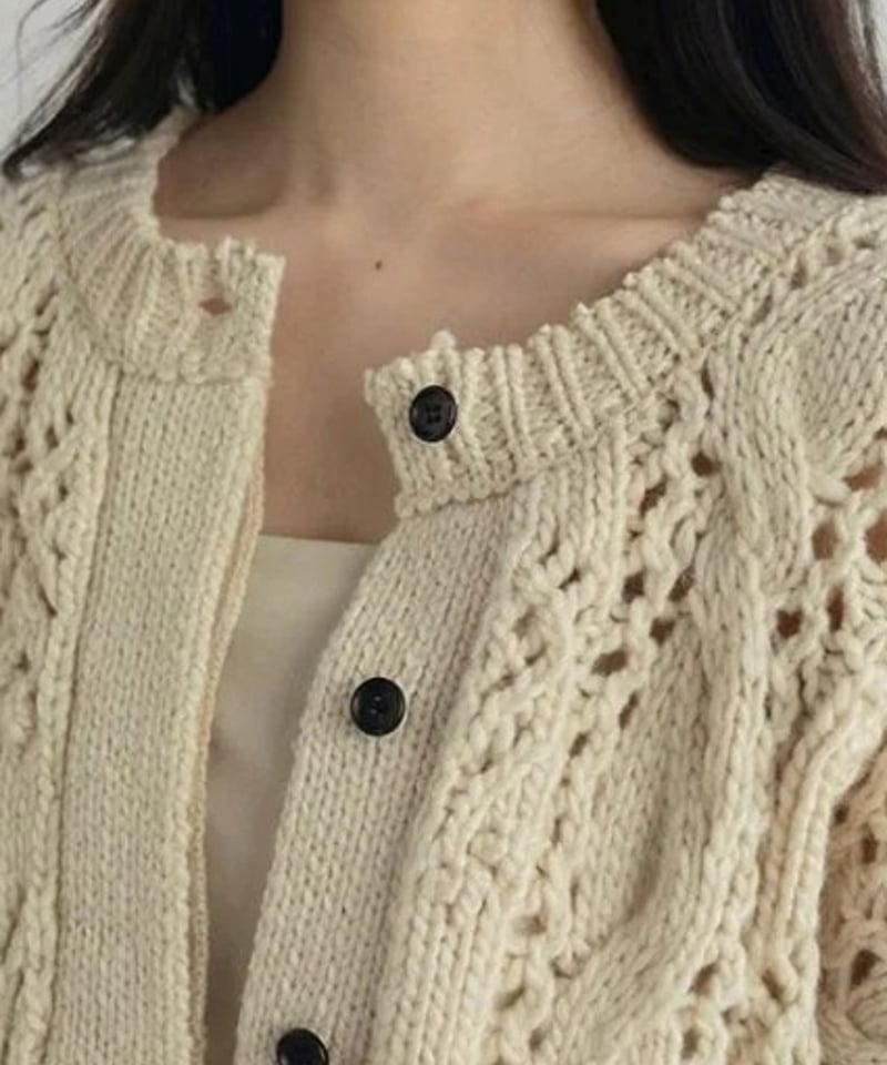 anuke (アンヌーク) Cable Knit Cardigan カーディガン 10月 anuke (アンヌーク) Cable Knit Cardigan カーディガン 10月